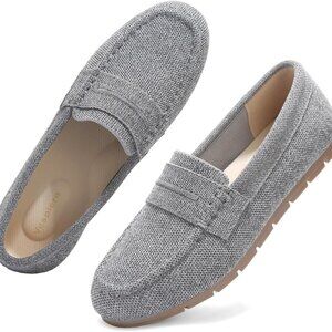 Women's Knit Loafers Slip-On Flats Comfortable Casual Walking Shoes Size 8.5
